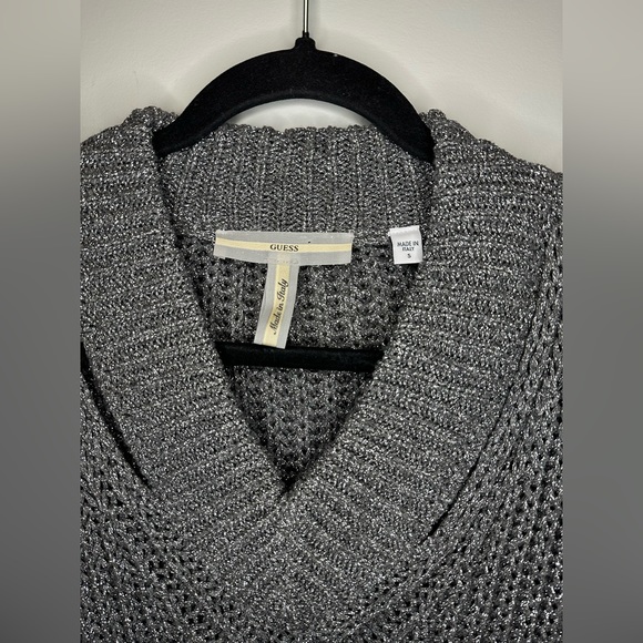 GUESS Lise Sparkle Cutout V-Neck Sweater - Picture 5 of 13